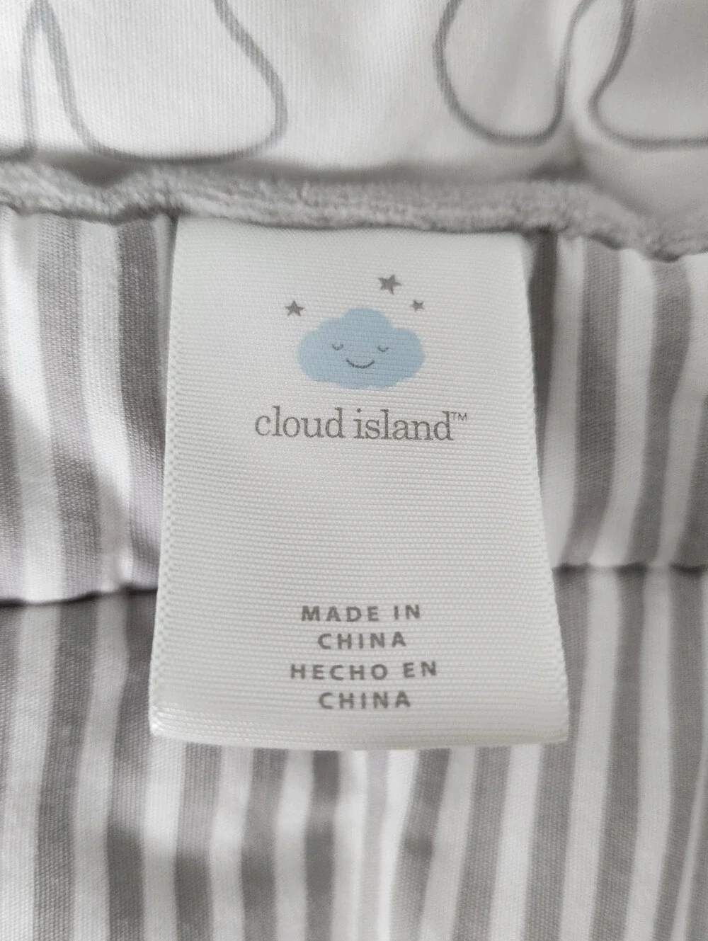 Cloud Island Baby Quilt Two By Two Animal Parade Grey & White Embroidered